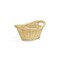 Contemporary Home Living 16" Beige and Brown Tapered Oval Laundry Basket